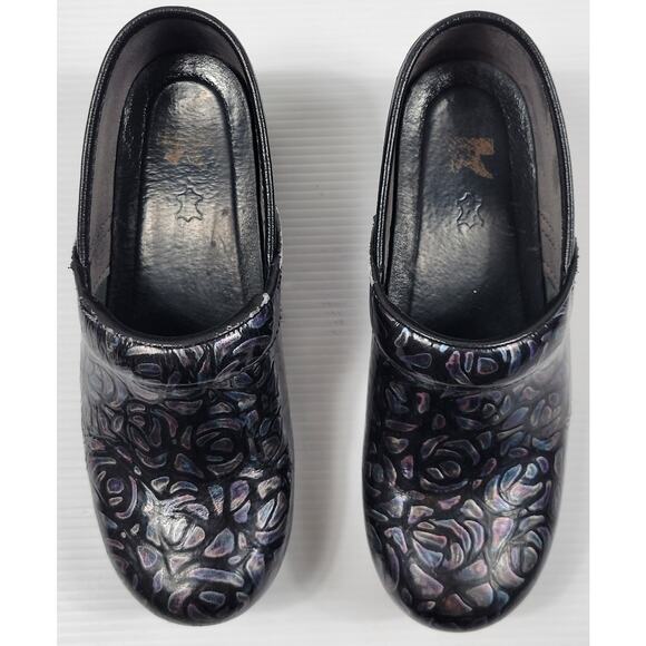 Dansko Pro XP Womens 40 9.5/10 Black Night‎ Rose Comfort Nurse Clogs 3912960202 - Picture 1 of 11